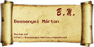 Bessenyei Márton névjegykártya