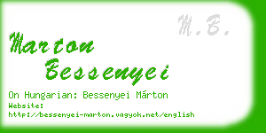 marton bessenyei business card